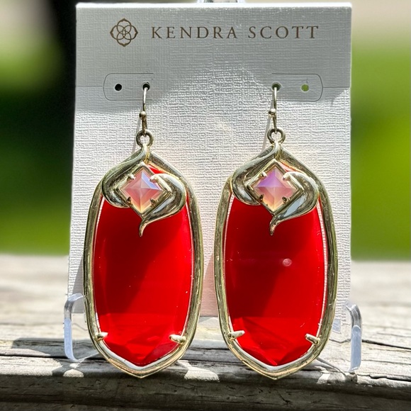 ❀Vintage Kendra Scott Darby Earrings in Red - Picture 5 of 5